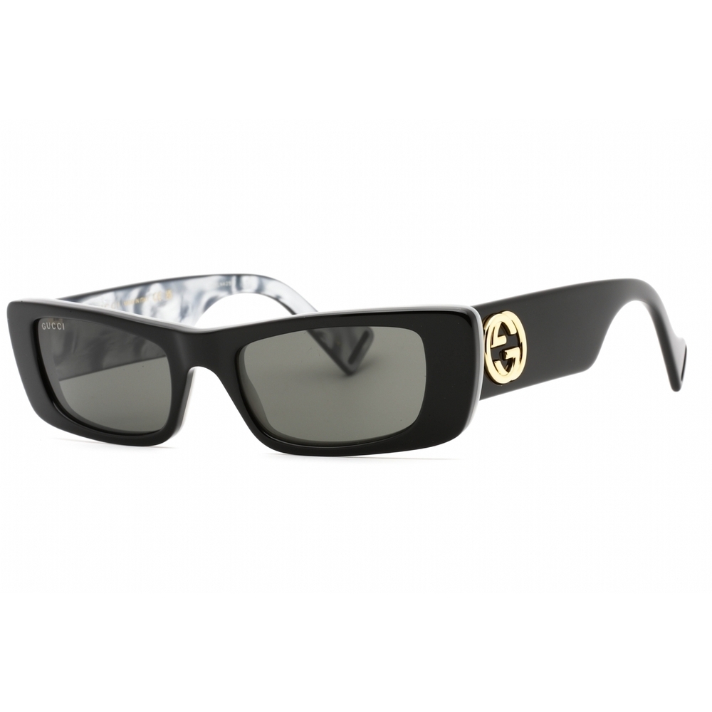 NWT Gucci GG0516S Black Rectangle 52mm Sunglasses - Picture 2 of 5